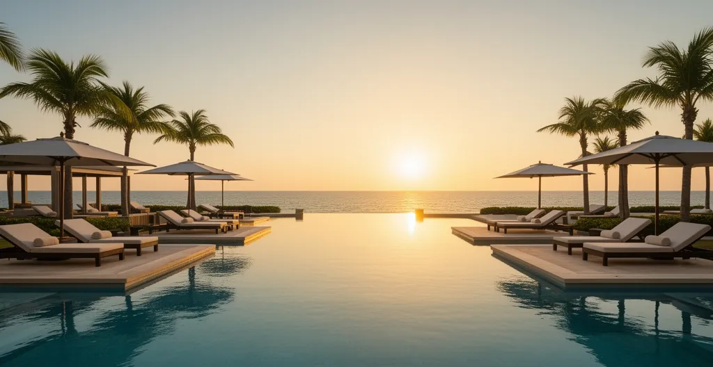 Resort all inclusive con turisti al bar della piscina che scoprono costi extra